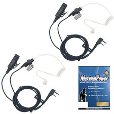 2-Pack Hands-Free Earpiece High Quality Kit with Cable 2pin plug for ICOM radio