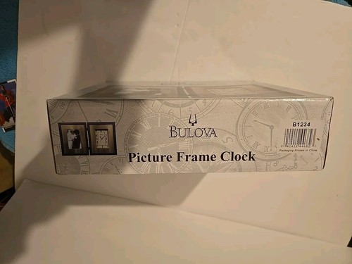 Bulova Winfield Picture Frame Clock Espresso Brown Finish New - Picture 5 of 7