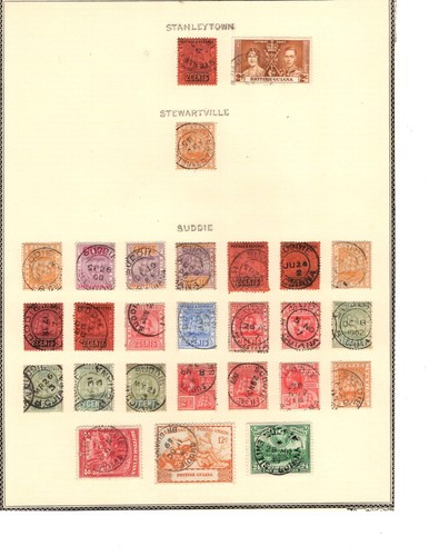 British Guiana Africa Colony Cancels Page Stanleytown to Suddie