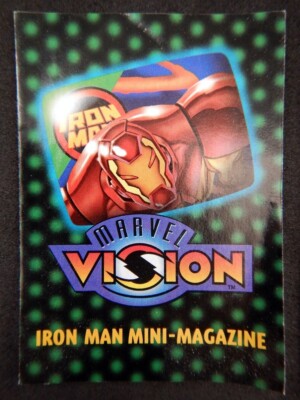 1996 MARVEL VISION Card IRON MAN Mini-Magazine