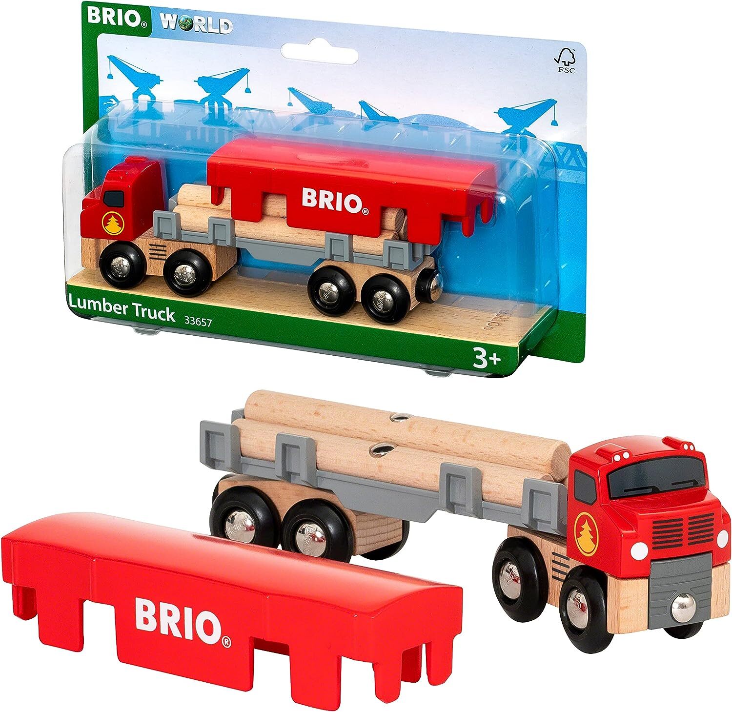 Лесовоз BRIO World для детей от 3 лет - Совместим со всеми рельсами BRIO Railway 8890₽