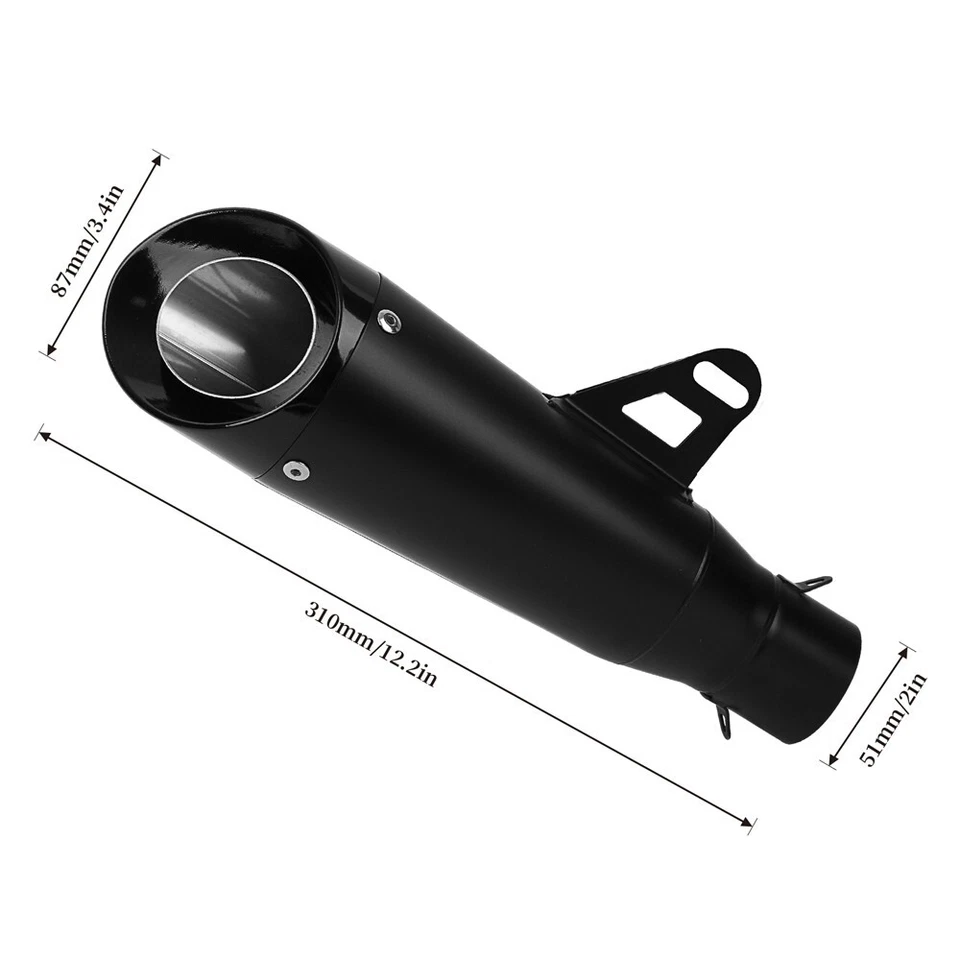 Exhaust System Link Pipe For Kawasaki 2008-2017 Ninja300 Ninja250 Black Muffler Foto 3 de 4