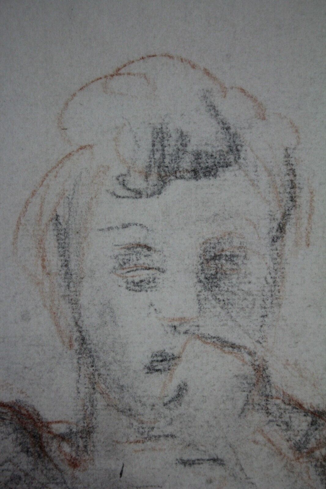 Zeichnung Bleistift Kohle Studienblatt Akt Frau um 1940 Marie Pospisilova