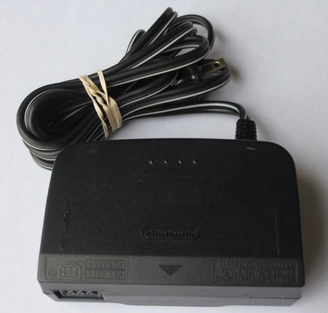 Official Nintendo 64 N64 AC Adaptor Power Cord Video Game Console Cable