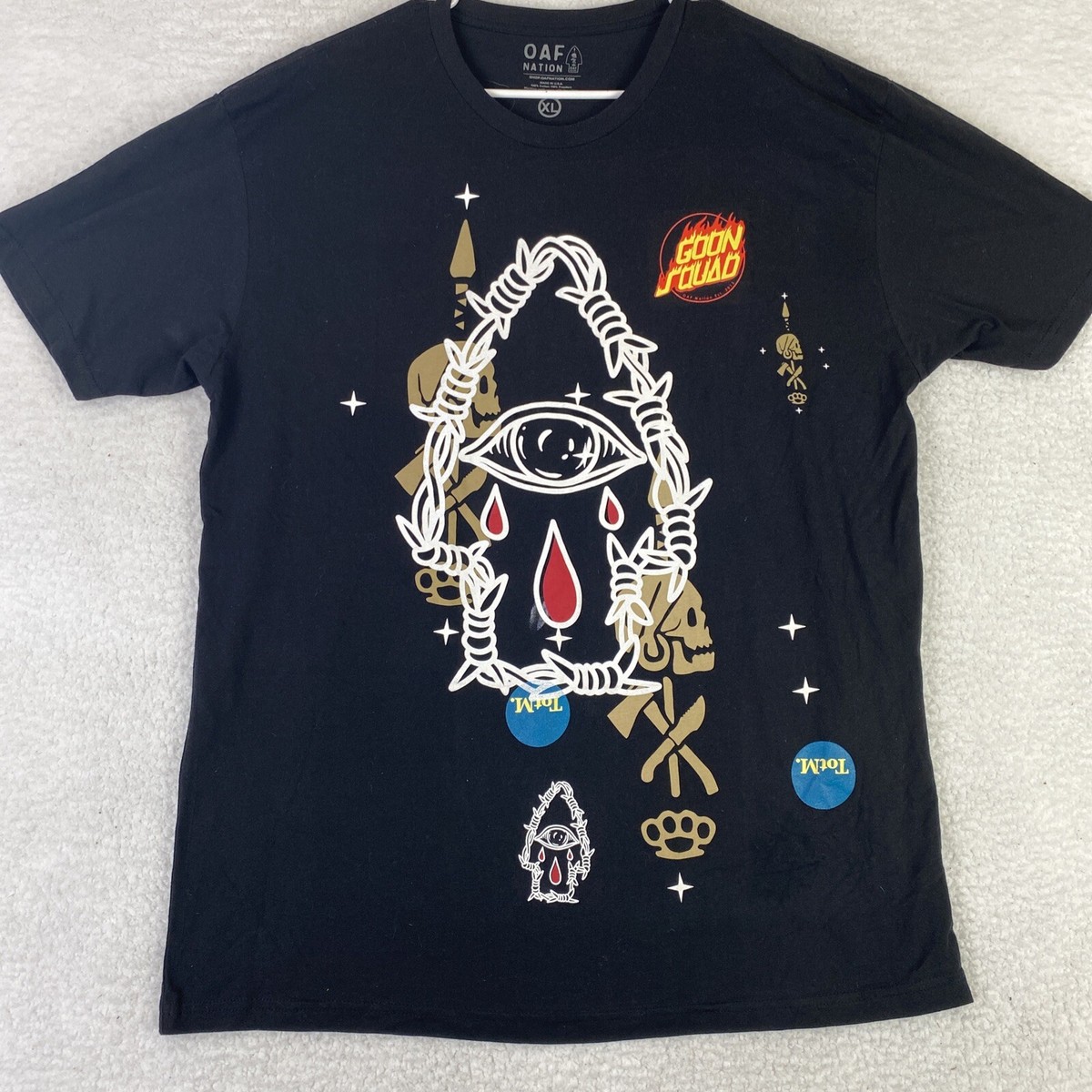 OAF Nation T Shirt Black Logo Size XL Goon Squad Eye TotM 45th