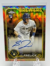 2024 Topps Gilded Collection Sal Frelick RC Auto /25 Orange Gold BREWERS 12/25