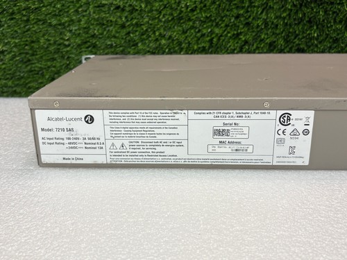 Pre Owned | Nokia Alcatel-Lucent 7210 SAS-Mxp 22F2C4SFP Switch w/ 1x DC PEM - Picture 11 of 14