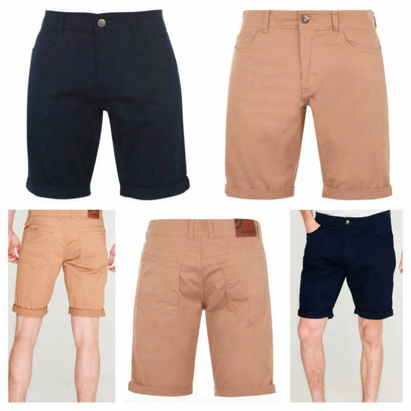 Lambretta Mens Chino Smart Formal Cotton Shorts Waist Size 30-40