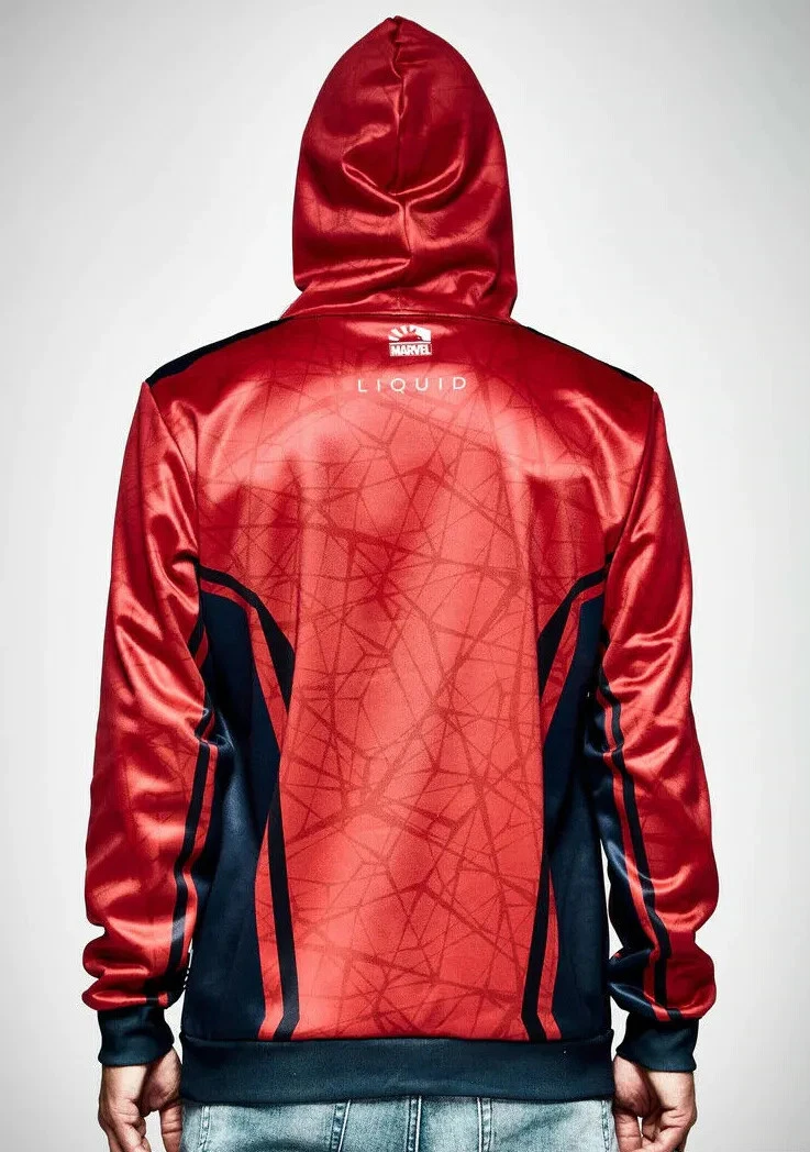 Team Liquid x Marvel Spider Man Adult Jersey Hoodie Size M