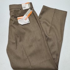 Savane Pants Mens 34x30 Rock Taupe Sharkskin Straight Fit Flex Waist NEW 68