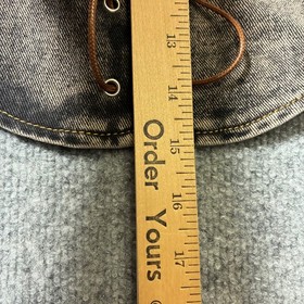 PrettyLittleThing Shape Brown Denim Lace Up Front Corset Top Womens Sz.12