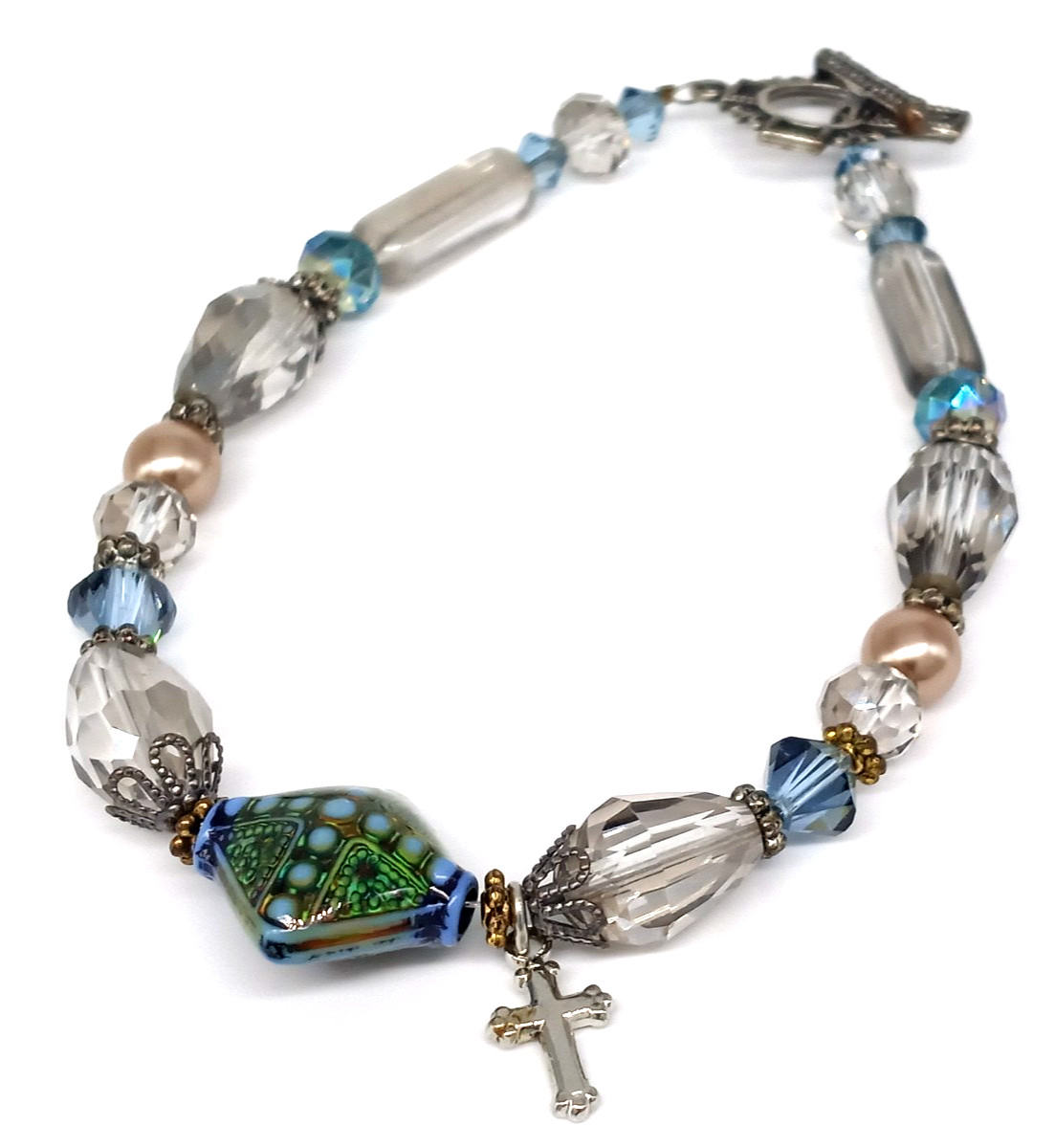 Mood Bracelet Prayer Changes Things Spiritual Gla… - image 2