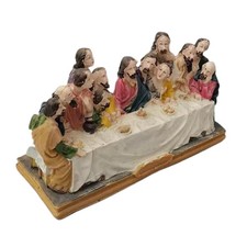 Le Dernier Souper Scène Peint À La Main Jésus et  Disciples Religieux Statue