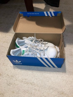 Adidas White And Green Stan Smiths Kid s Size 3/Women s Size 5