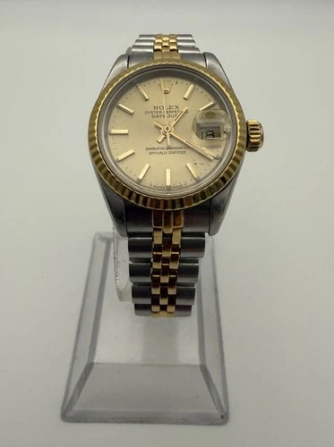 Authentic Vintage Rolex Two Tone 18k & Stainless Steel Datejust Ref# 69173 26mm