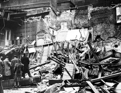 Members cloakroom cloisters at the House of Commons after an air raid Old Photo
