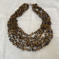 Multi Strand TIGER'S EYE Necklace