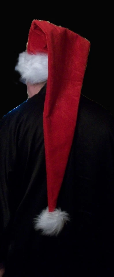 Lote de 4 Sombreros Medias de Terciopelo de Papá Noel - Rojo Clásico con Piel Blanca Foto 3 de 4