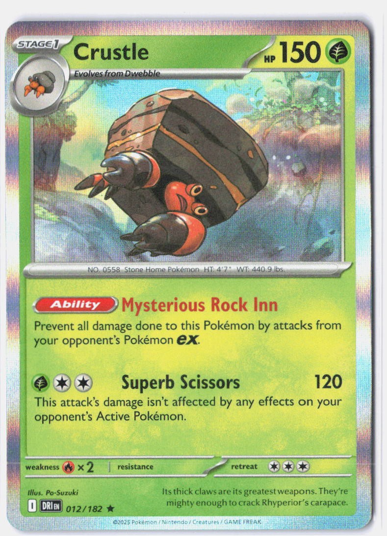Crustle - Holo SV10: Destined Rivals 012/182 NM