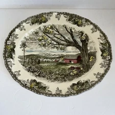 Johnson Brothers Friendly Village Harvest Time LARGE PLATTER 13.75X11.5 ENGLAND