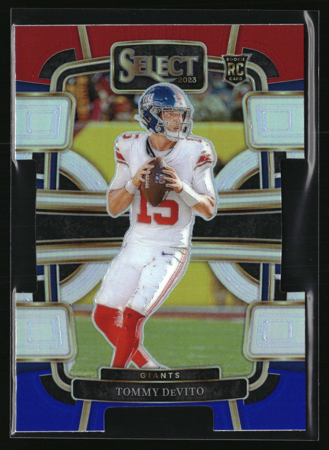 2023 Panini Select #73 Tommy DeVito Red and Blue Prizms Die Cuts