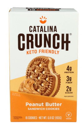 Catalina Crunch Peanut Butter Keto Sandwich Cookies, 6.8 Ounces