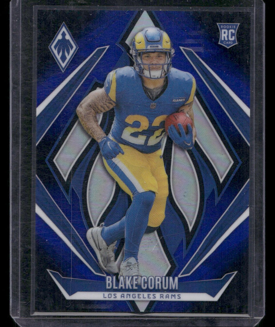 2024 Panini Phoenix #158 Blake Corum Blue Fade #/249 Rookie