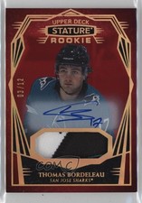 2022-23 Stature Rookies Design Variant Red 3/12 Thomas Bordeleau Patch Auto 0a6p