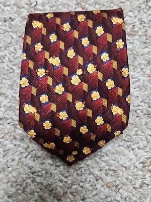 Robert Talbott Best of Class Silk Tie Burgandy Gold Floral Nordstrom USA