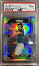 2021 TREVOR LAWRENCE Panini Prizm Variation Silver Prizm Rookie Card RC PSA 9. rookie card picture