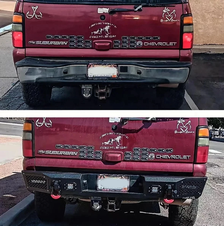 Vijay New Steel Rear Bumper with LED Lights For 2000-2006 GMC Yukon XL 1500/2500 - Image 4 of 4