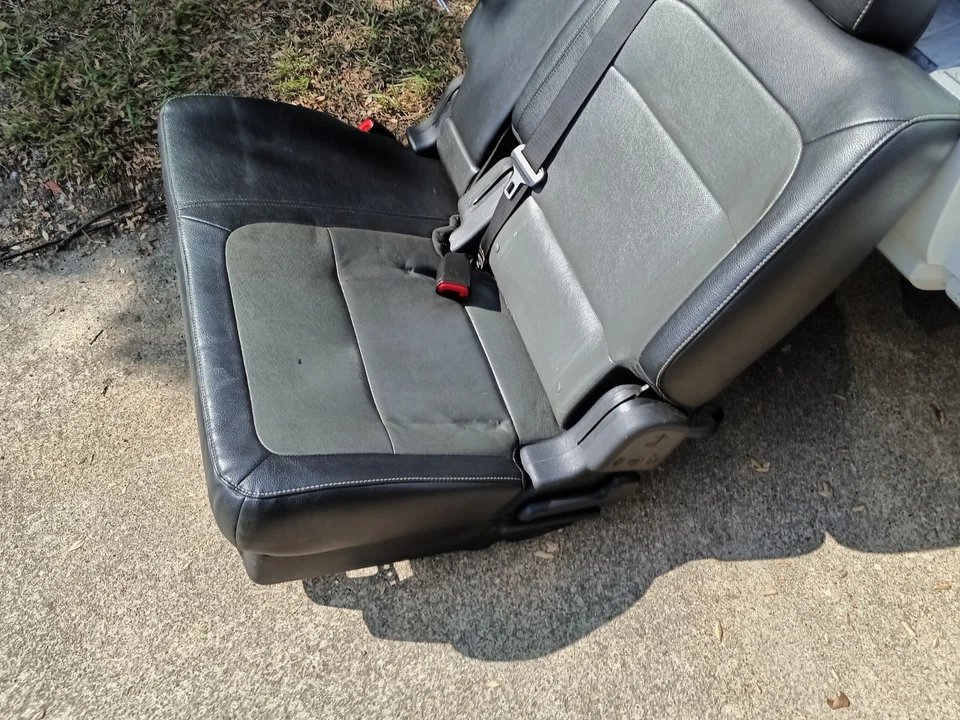 Ford Flex 2012-2019 segunda fila asiento lateral izquierdo cuero negro OEM Foto 4 de 4