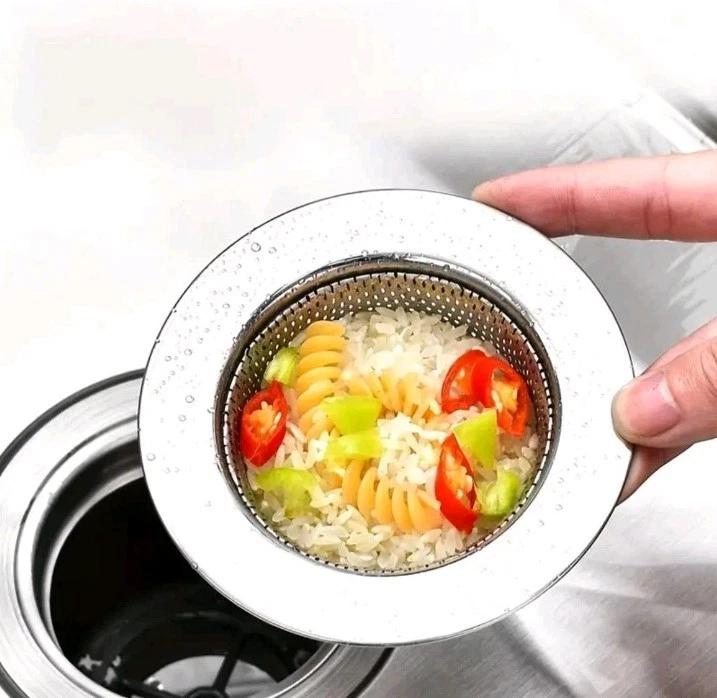 Edelstahl Sieb Filter Abfluss Waschbecken Spülbecken Haarsieb Dusche Sieb Becken - Bild 4 von 4