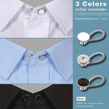 10PCS Shirt Collar Buckle Extender Set for Dress Shirt Adjustment  Wearability