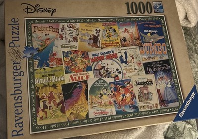 EUC! Ravensburger Disney  VINTAGE POSTERS  1000pc Jgsw Pzle! Complete! Such Fun!