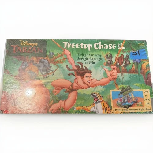 NEW Disney Tarzan Treetop Chase 3-D Board Game Mattel 1999 Vintage Sealed