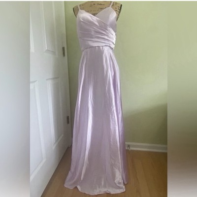 NWT Ryanth Elegant Satin Lavender Evening Gown, Bridesmaid Prom Dress, Size 8