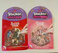 NEW   Zuru Sticker Therapy-Santa Paws and Kawaii Kitties Tweezers included 