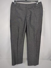 Merona Women's Size 2 28X26 Black Creased Flat Front Straight Ankle Pants NWT