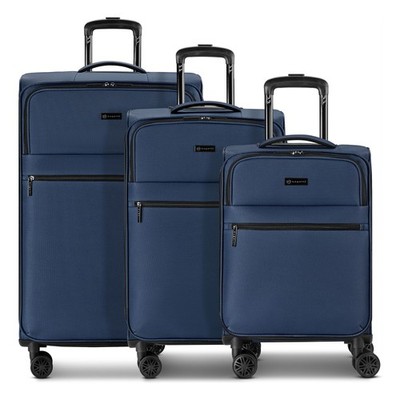Bugatti Valencia Soft 4-Rollen Kofferset 3 tlg. mit Dehnfalte #BGL-493778 (navy)