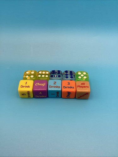 10 Dice Drinking Game Rolling Bachelorette Frat College Couple Party Game Fun