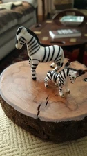 2 Vintage BONE CHINA ZEBRA Figurines 1960's Era