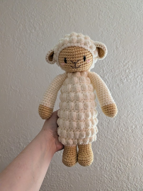Rare Hallmark Lamb 12" Hand Knitted Premium Stuffed Animal Knit Plush Baby Gift