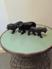 3 Hand Carved Wooden Animals , African