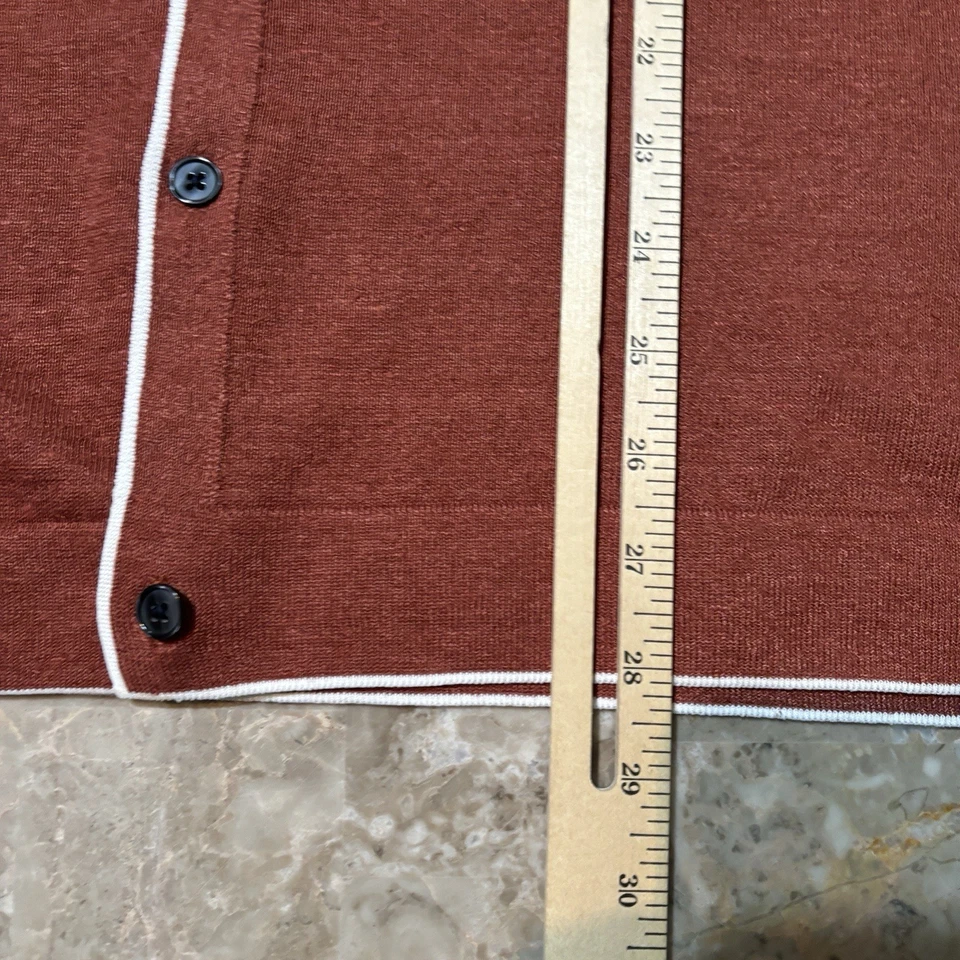 Camisa Reiss Para Hombre 2XL Azul Naranja Amigo Cubano Manga Corta Johnny Mezcla de Lino Foto 4 de 4