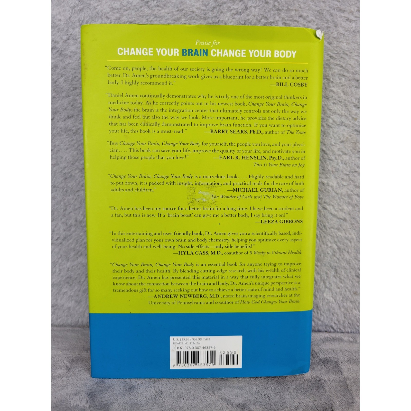 Change Your Brain Change Your Body by Daniel G Amen MD Paperback Self Help