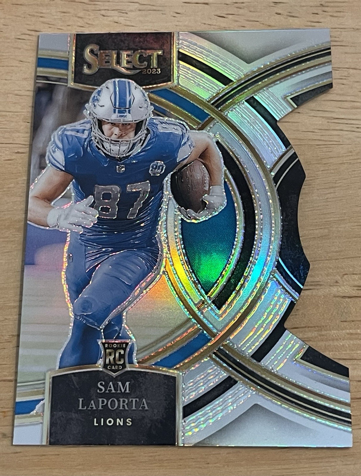 2023 Panini Select - Premier Level Sam LaPorta #106 Silver Prizm Die-Cut (RC)