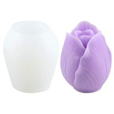 Flower Candle Mold 2 Pieces Silicone Aromatherapy Candle Mold Fondant Gum Paste