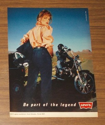 Seltene Werbung vintage LEVI'S Cord Slacks 937 Jeans Be part of the legend 1973