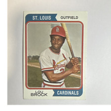 Topps 1974 Base Set Lou Brock #60 St. Louis Cardinals MLB Baseball Card